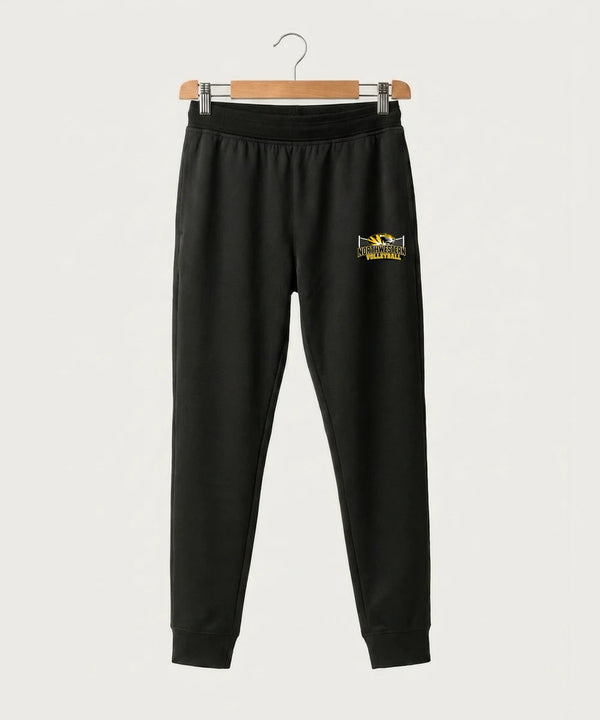 Northwestern Volleyball - Black Jogger - Left Leg