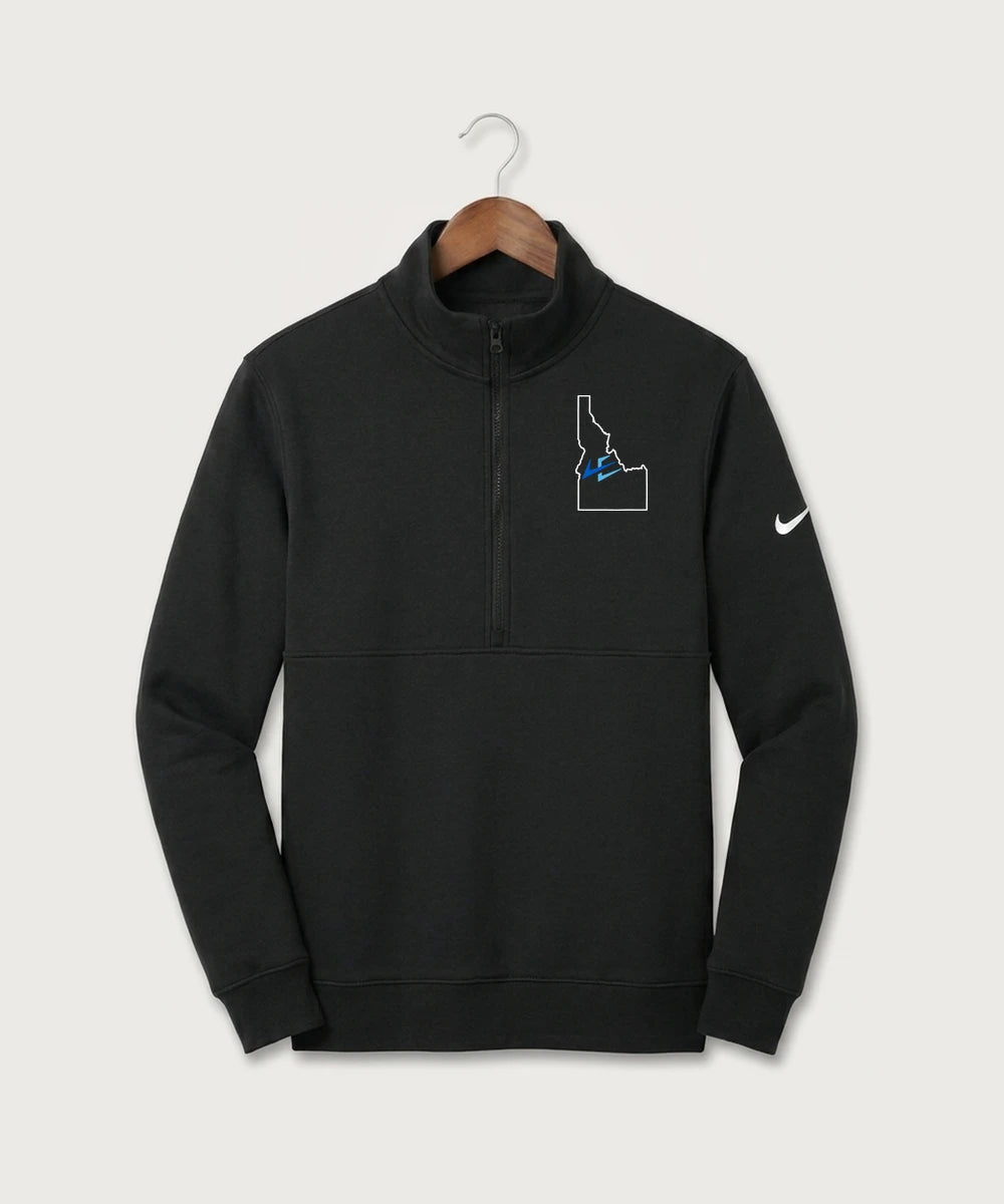 Leading Edge Idaho Team Store - Black Nike Club Fleece Sleeve Swoosh 1/2-Zip NKDX6718