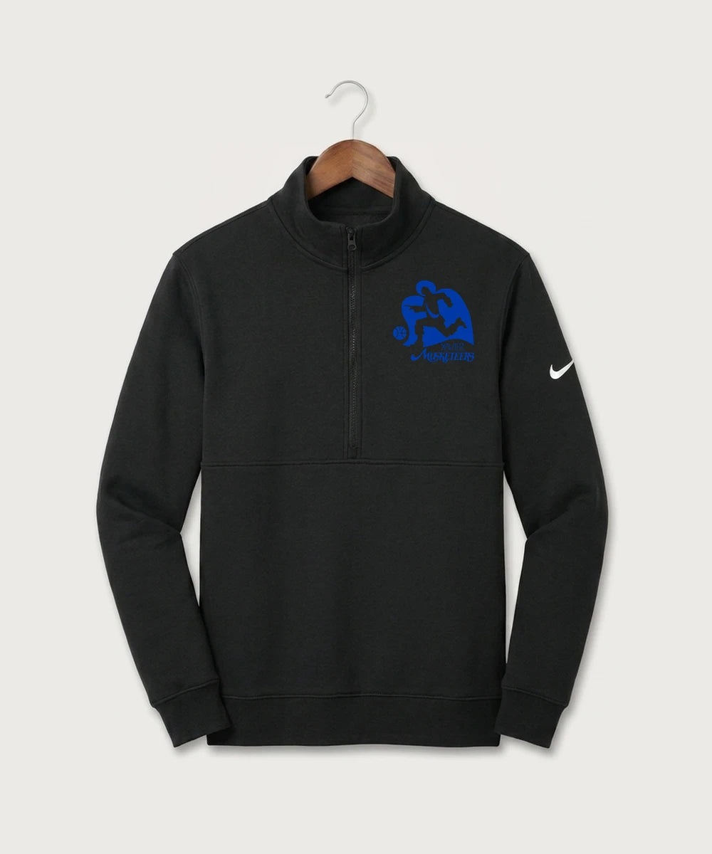 GhostFit Team Store E2E 1790034338 - Black Nike Club Fleece Sleeve Swoosh 1/2-Zip NKDX6718