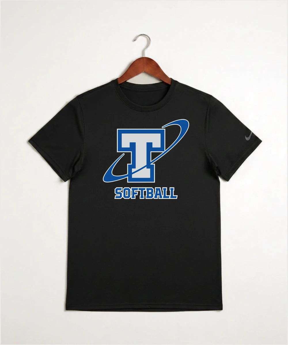 Papillion La Vista South Titan Softball Team Store - Black Nike Swoosh Sleeve rLegend Tee NKDX8730