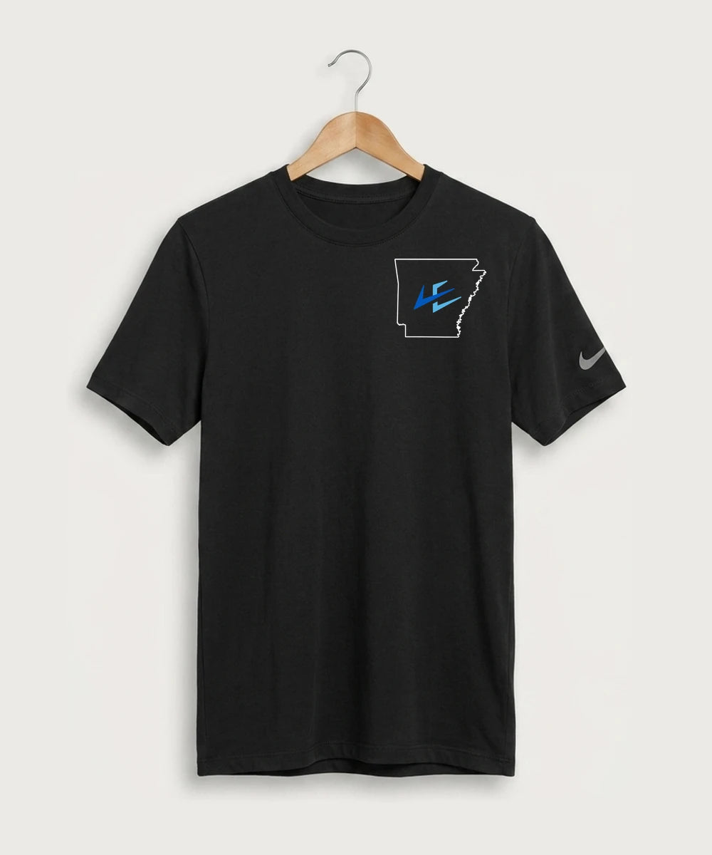 Leading Edge Arkansas Team Store - Black Nike Swoosh Sleeve rLegend Tee NKDX8730