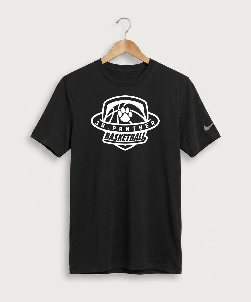 Jr Panther Basketball - Black Nike Swoosh Sleeve rLegend Tee NKDX8730