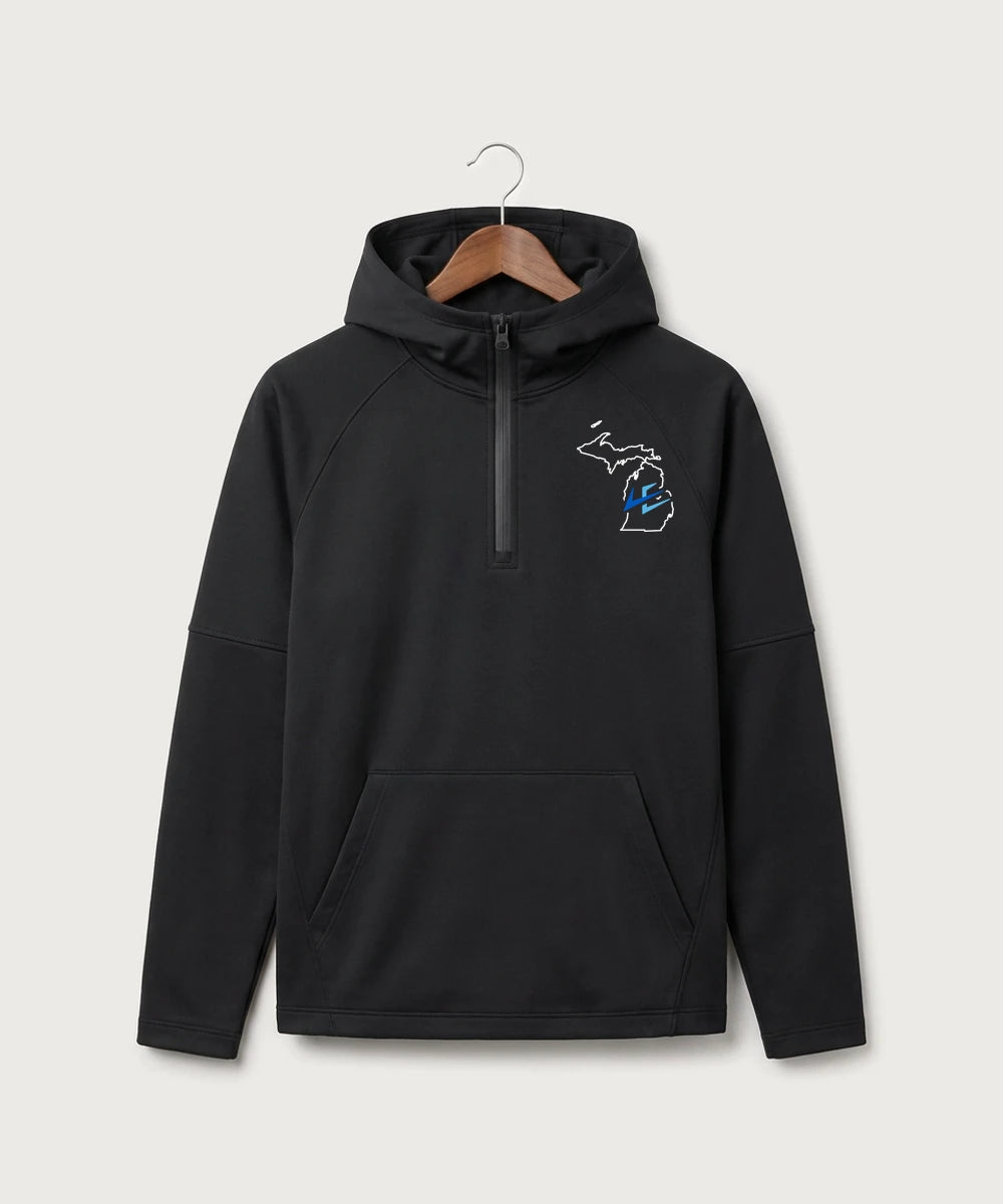 Leading Edge Michigan Team Store - Black Phantom Hoodie - Left Chest