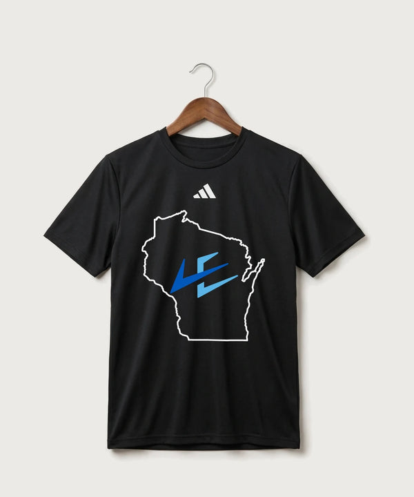 Leading Edge Wisconsin Team Store - Black/ White Men's Pregame T-Shirt