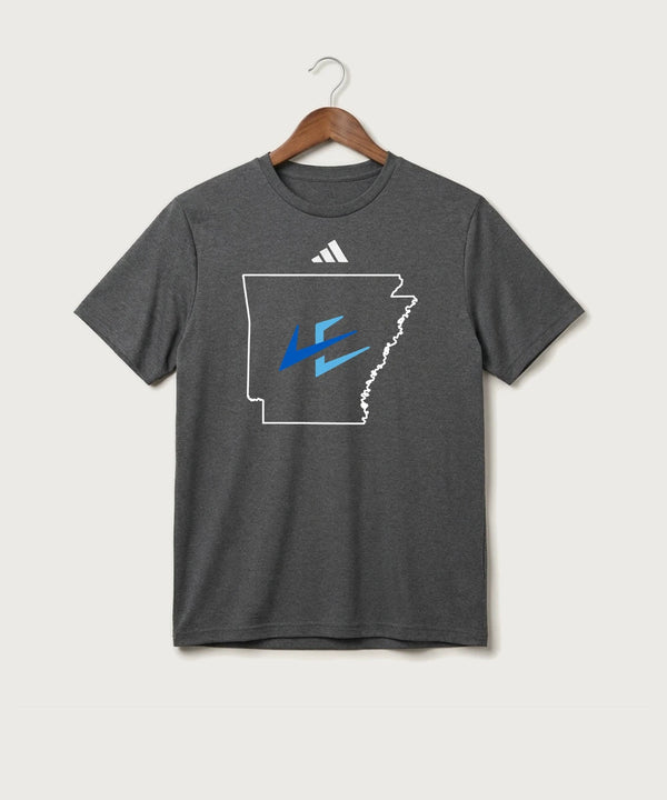 Leading Edge Arkansas Team Store - Dark Grey Heather/ White Men's Pregame T-Shirt