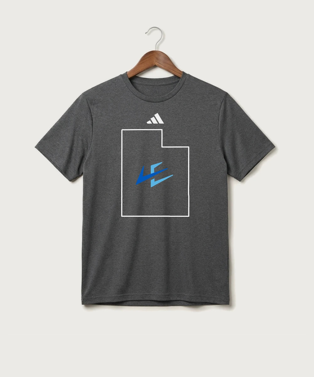 Leading Edge Utah Team Store - Dark Grey Heather/ White Men's Pregame T-Shirt