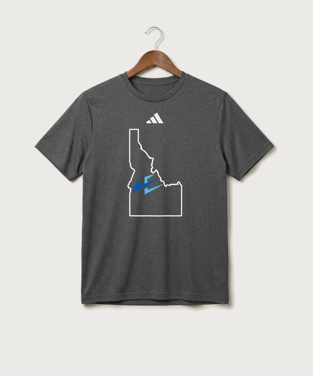 Leading Edge Idaho Team Store - Dark Grey Heather/ White Men's Pregame T-Shirt