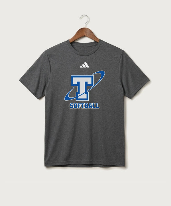 Papillion La Vista South Titan Softball Team Store - Dark Grey Heather/ White Men's Pregame T-Shirt