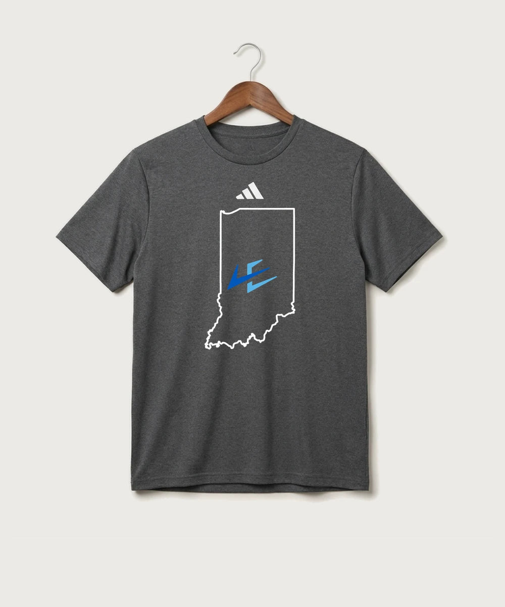 Leading Edge Indiana Team Store - Dark Grey Heather/ White Men's Pregame T-Shirt