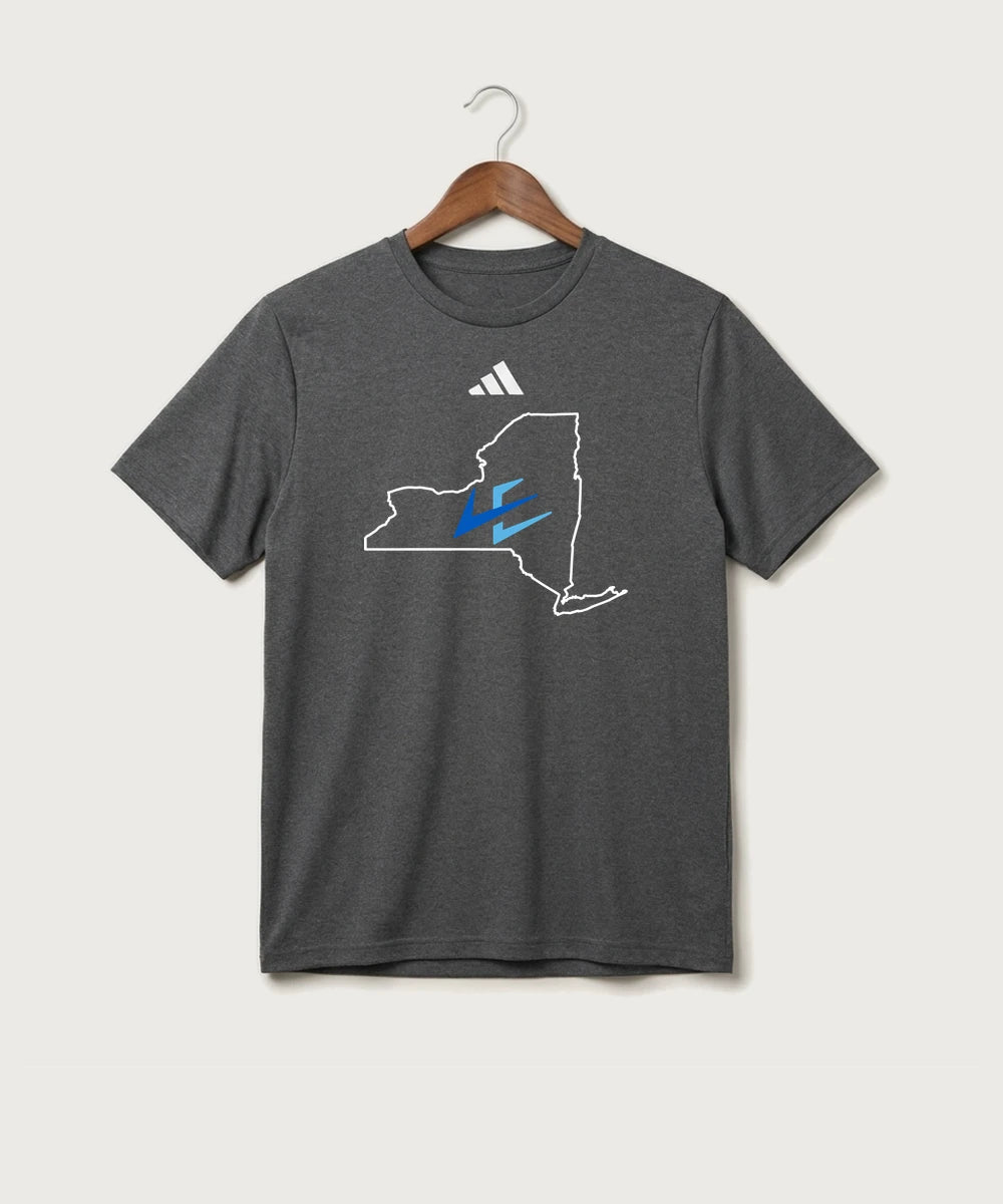 Leading Edge New York Team Store - Dark Grey Heather/ White Men's Pregame T-Shirt