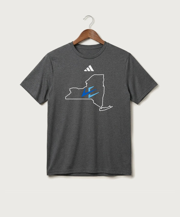 Leading Edge New York Team Store - Dark Grey Heather/ White Men's Pregame T-Shirt