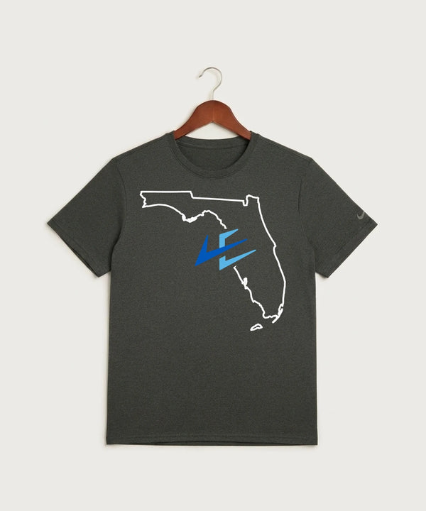 Leading Edge Florida Team Store - Dark Smoke Heather Nike Swoosh Sleeve rLegend Tee NKDX8730