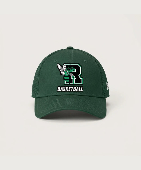 2026 Roswell High School Boys & Girls Basketball Team Store - Flag Dark Green New Era - Stretch Mesh Cap. NE1020