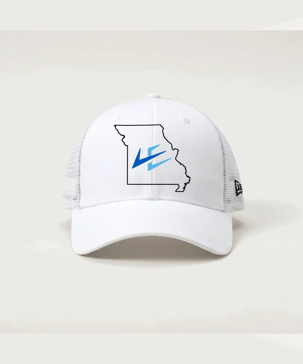 Leading Edge Missouri Team Store - Flag White/ White New Era - Stretch Mesh Cap. NE1020