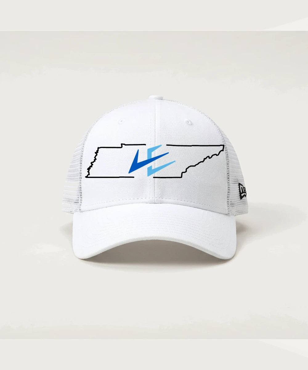 Leading Edge Tennessee Team Store - Flag White/ White New Era - Stretch Mesh Cap. NE1020