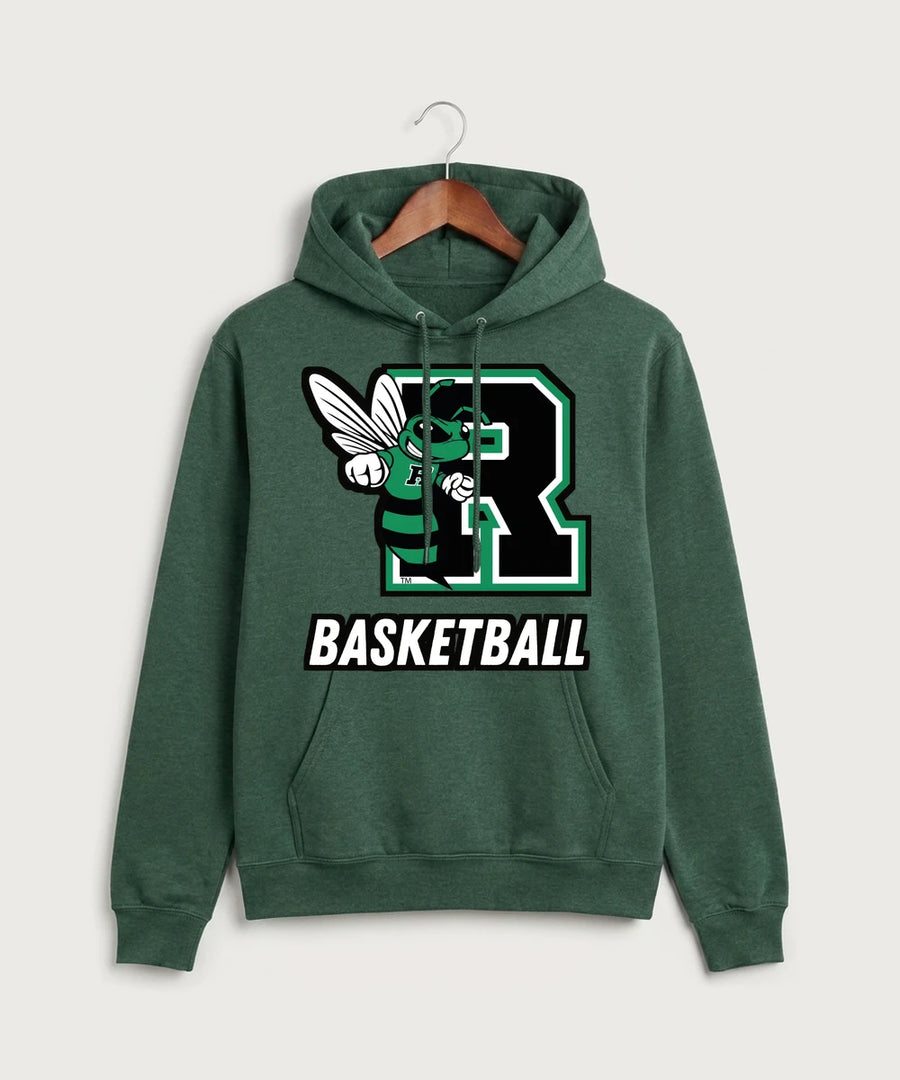 2026 Roswell High School Boys & Girls Basketball Team Store - Forest Green Heather Port & Co Core Fleece Pullover Hooded Sweatshirt. PC78H