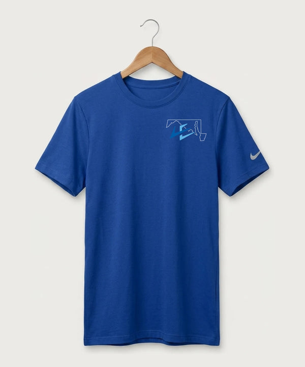 Leading Edge Maryland Team Store - Game Royal Nike Swoosh Sleeve rLegend Tee NKDX8730