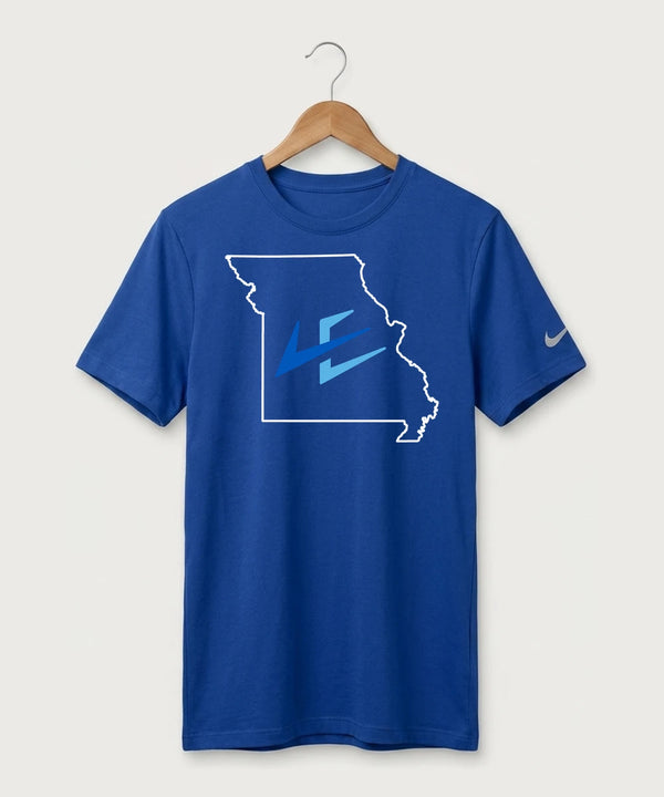 Leading Edge Missouri Team Store - Game Royal Nike Swoosh Sleeve rLegend Tee NKDX8730