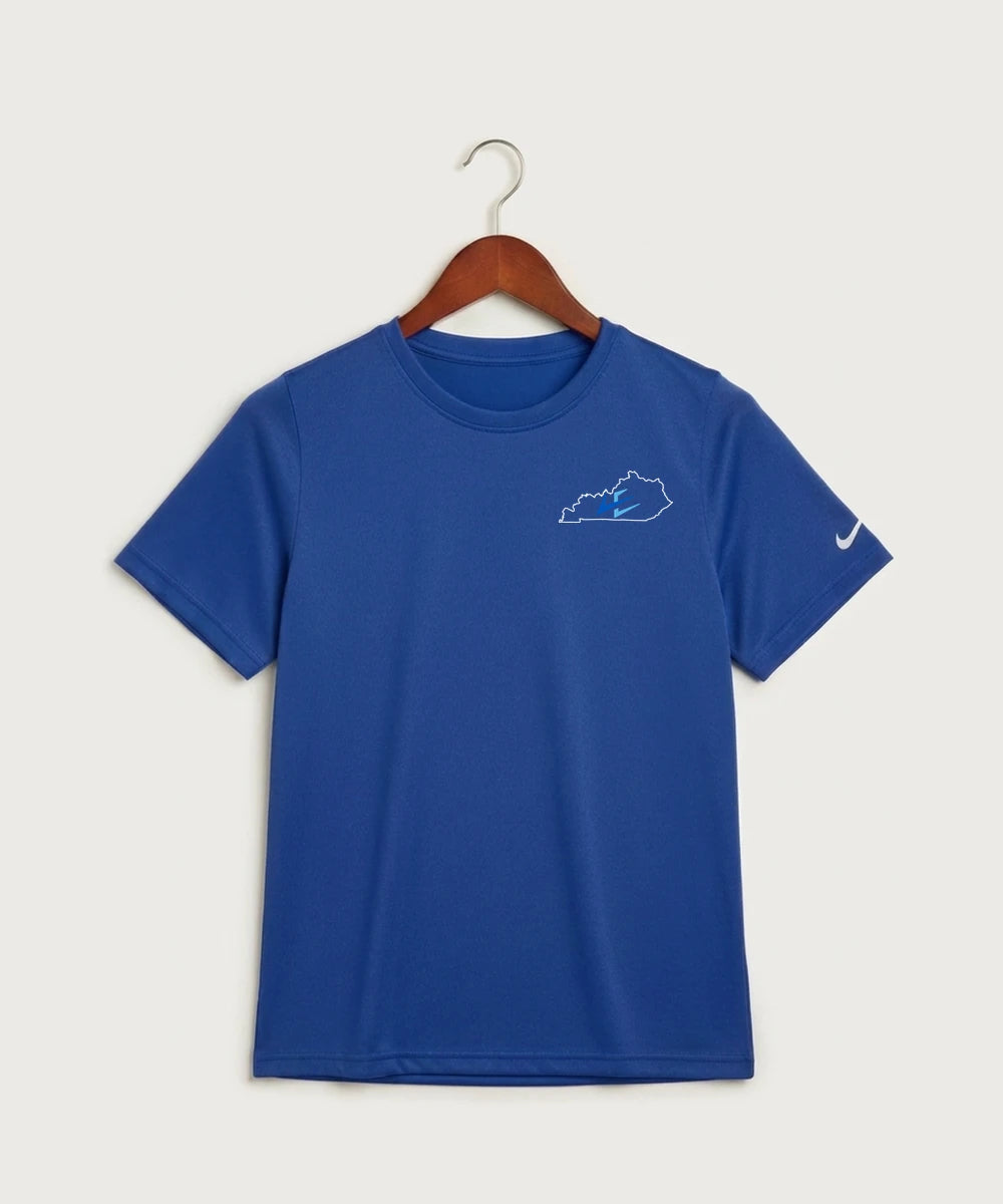 Leading Edge Kentucky Team Store - Game Royal Nike Youth Swoosh Sleeve rLegend Tee NKDX8787