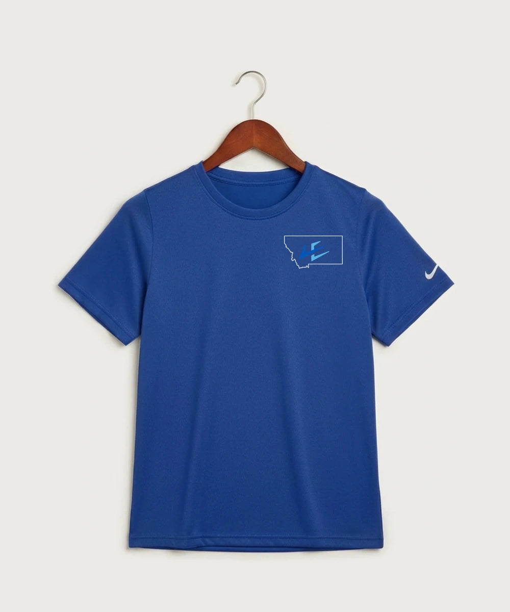 Leading Edge Montana Team Store - Game Royal Nike Youth Swoosh Sleeve rLegend Tee NKDX8787