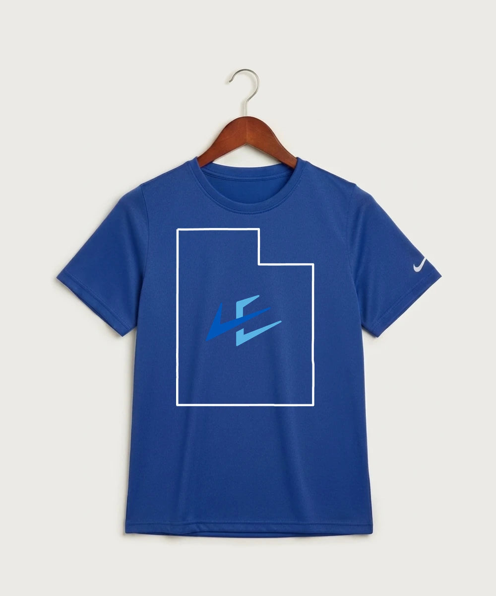 Leading Edge Utah Team Store - Game Royal Nike Youth Swoosh Sleeve rLegend Tee NKDX8787