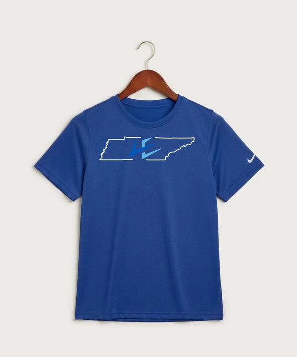 Leading Edge Tennessee Team Store - Game Royal Nike Youth Swoosh Sleeve rLegend Tee NKDX8787
