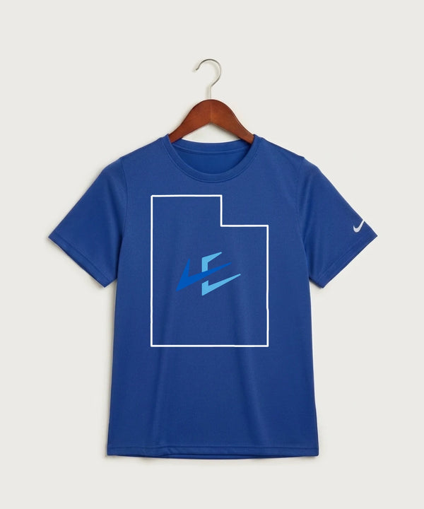 Leading Edge Utah Team Store - Game Royal Nike Youth Swoosh Sleeve rLegend Tee NKDX8787