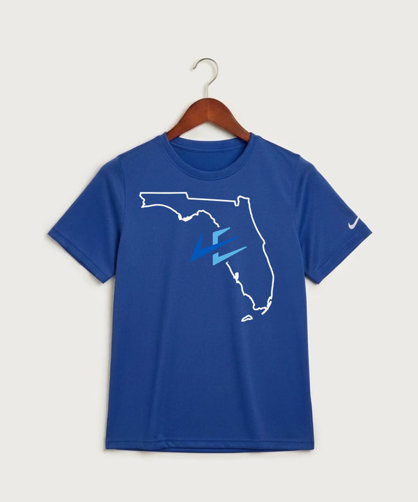 Leading Edge Florida Team Store - Game Royal Nike Youth Swoosh Sleeve rLegend Tee NKDX8787