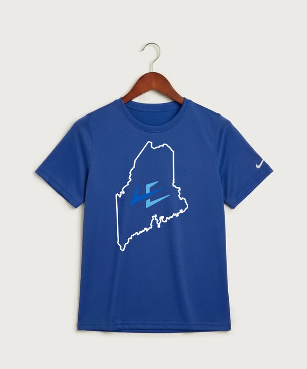 Leading Edge Maine Team Store - Game Royal Nike Youth Swoosh Sleeve rLegend Tee NKDX8787