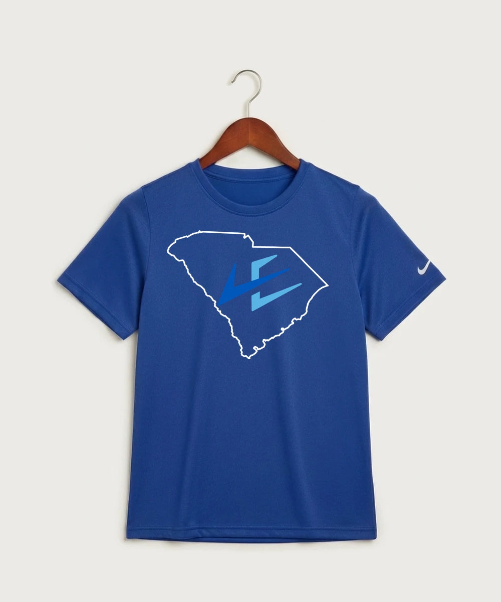 Leading Edge South Carolina Team Store - Game Royal Nike Youth Swoosh Sleeve rLegend Tee NKDX8787