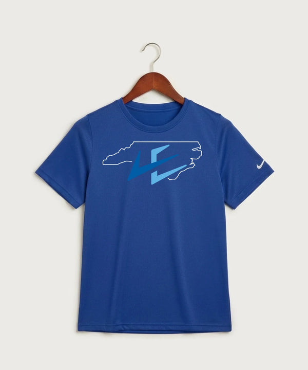 Leading Edge North Carolina Team Store - Game Royal Nike Youth Swoosh Sleeve rLegend Tee NKDX8787