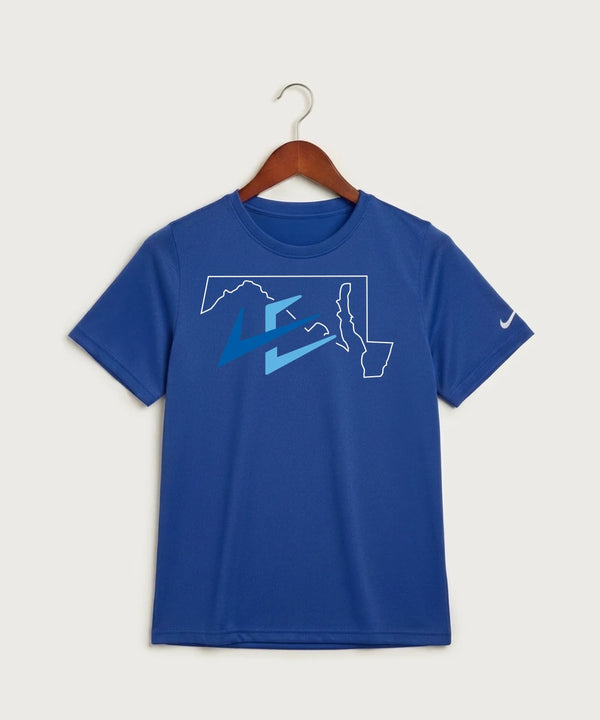 Leading Edge Maryland Team Store - Game Royal Nike Youth Swoosh Sleeve rLegend Tee NKDX8787