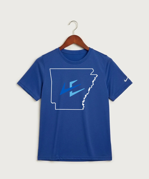 Leading Edge Arkansas Team Store - Game Royal Nike Youth Swoosh Sleeve rLegend Tee NKDX8787