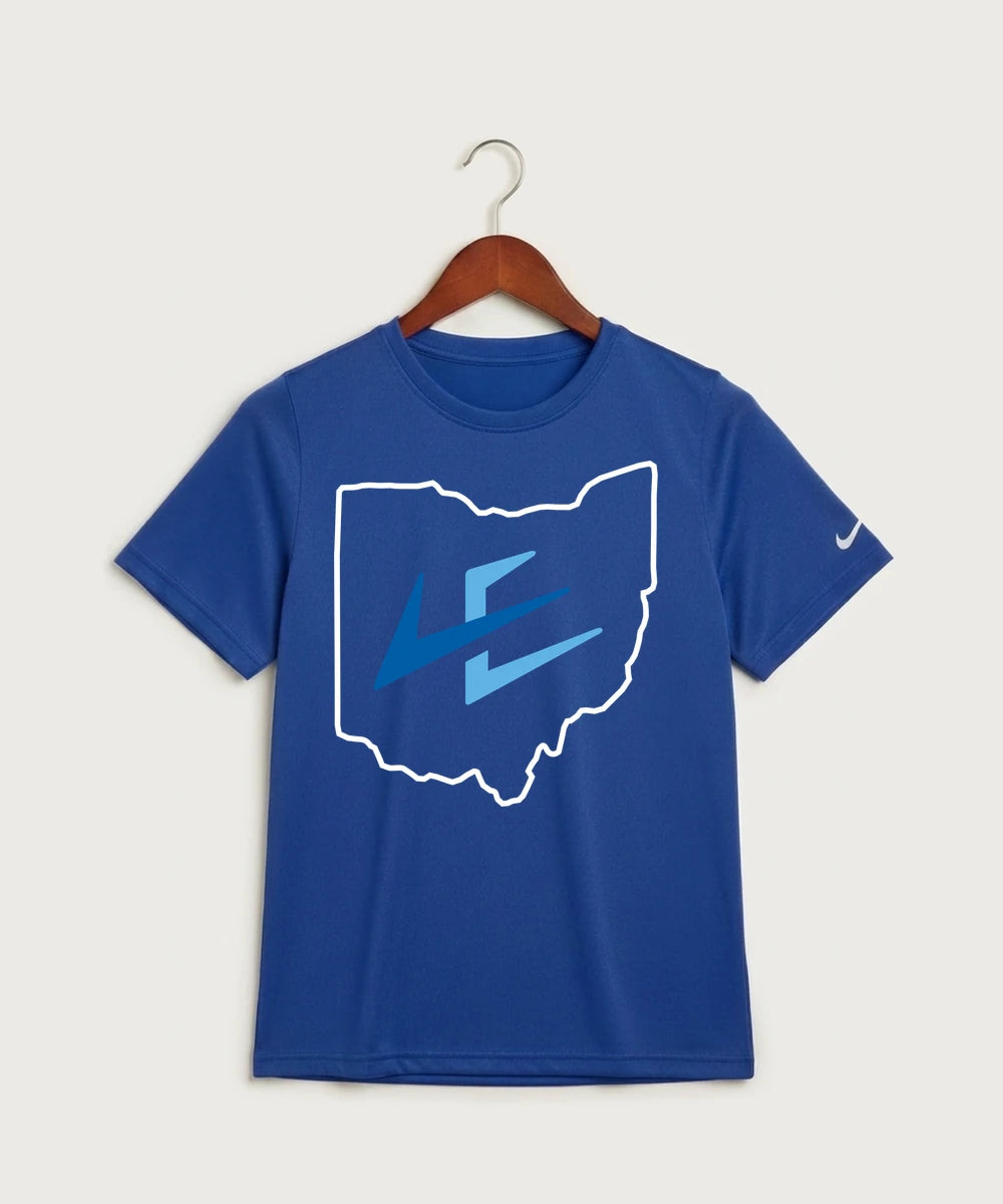 Leading Edge Ohio Team Store - Game Royal Nike Youth Swoosh Sleeve rLegend Tee NKDX8787