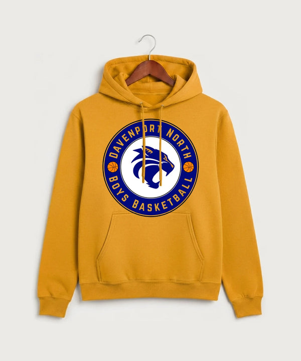 GF E2E Test 05 Boys Basketball - Gold Port & Co Core Fleece Pullover Hooded Sweatshirt. PC78H