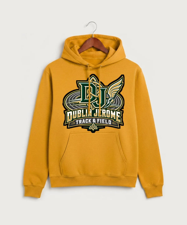 Dublin Jerome Track & Field Team Store - Gold Port & Co Core Fleece Pullover Hooded Sweatshirt. PC78H