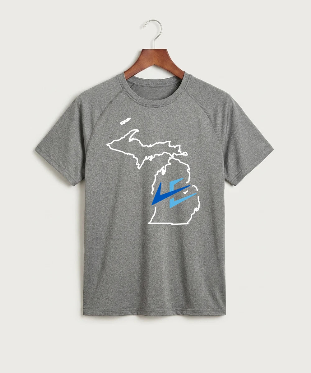 Leading Edge Michigan Team Store - Gray Tee
