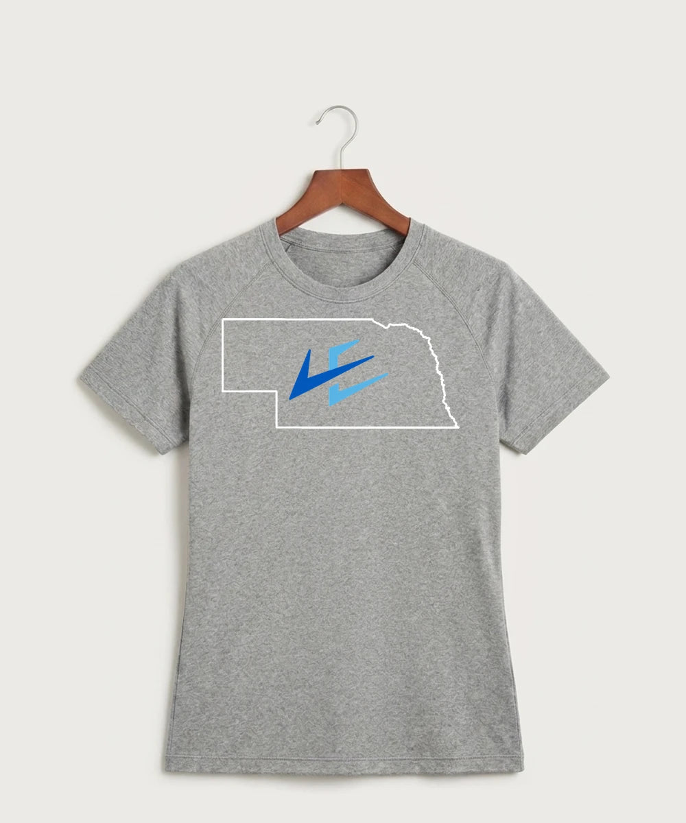 Leading Edge Nebraska Team Store - Gray Tee