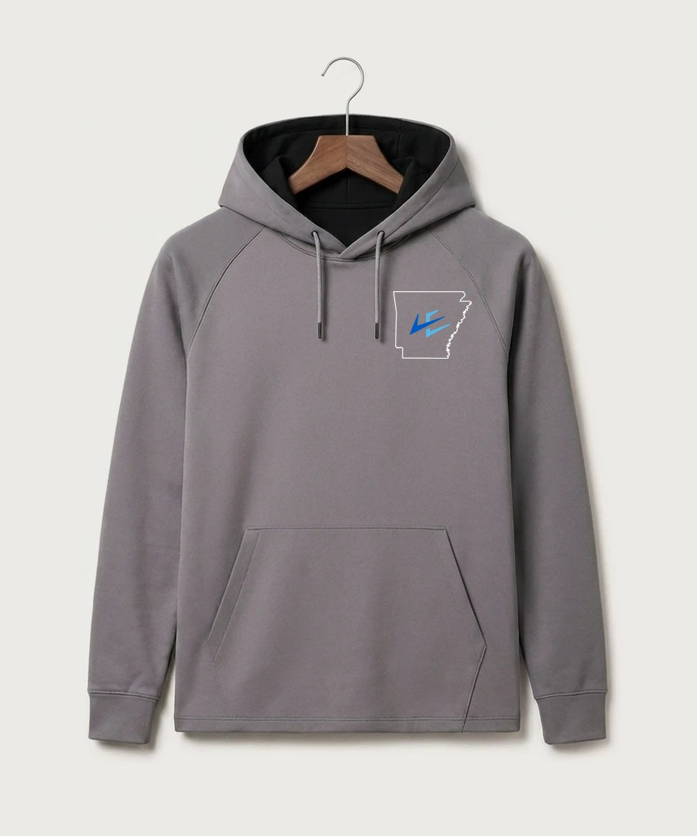 Leading Edge Arkansas Team Store - Gray Hoodie - Left Chest