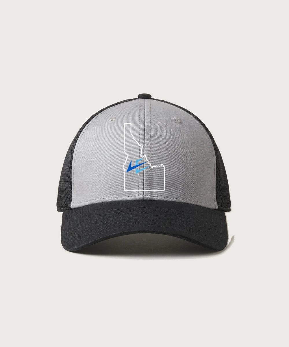 Leading Edge Idaho Team Store - Grey/ Black New Era - Stretch Mesh Cap. NE1020