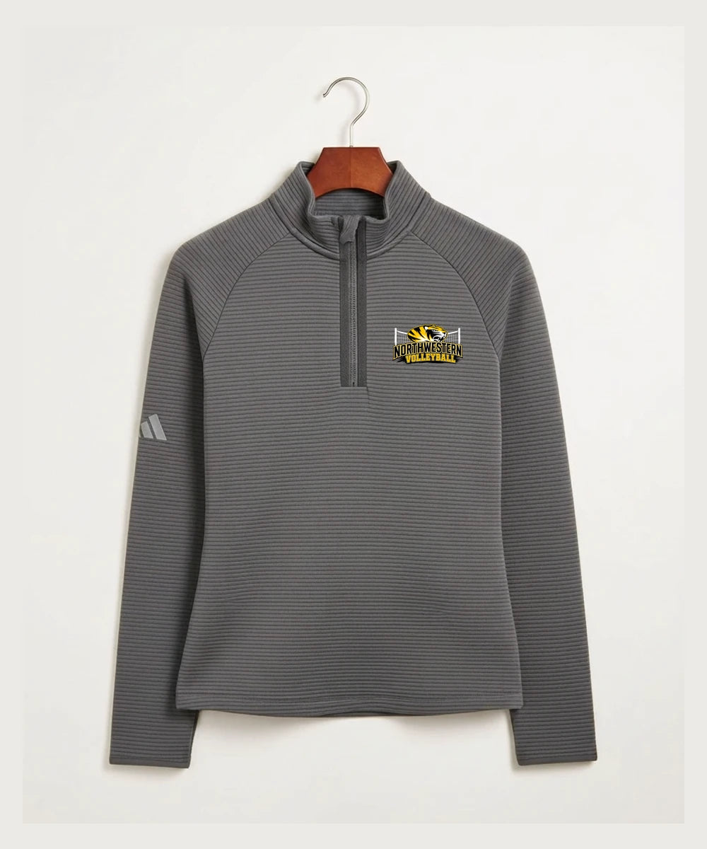 Northwestern Volleyball - Grey Quarter Zip - Left Chest