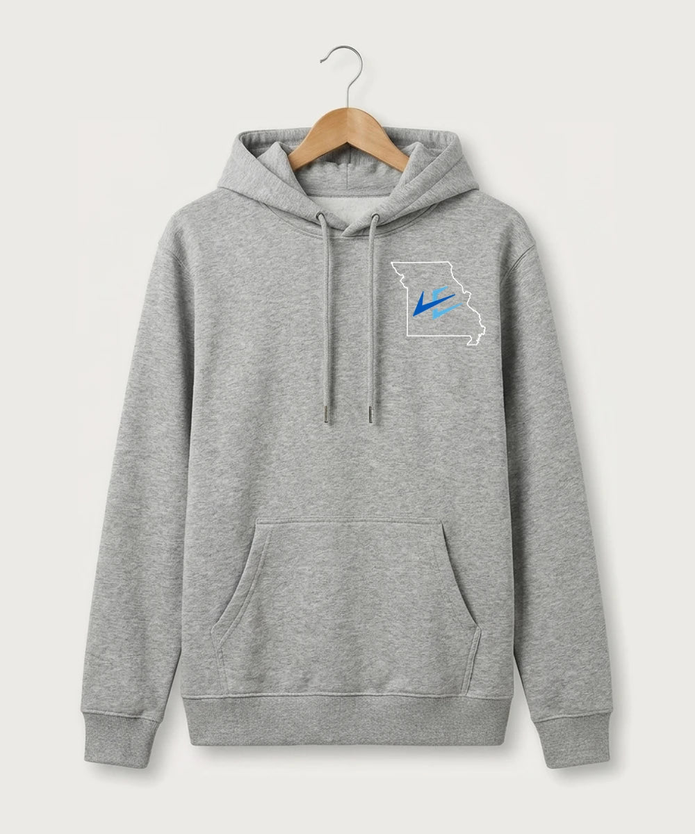 Leading Edge Missouri Team Store - Heather Grey Hoodie Value - Left Chest