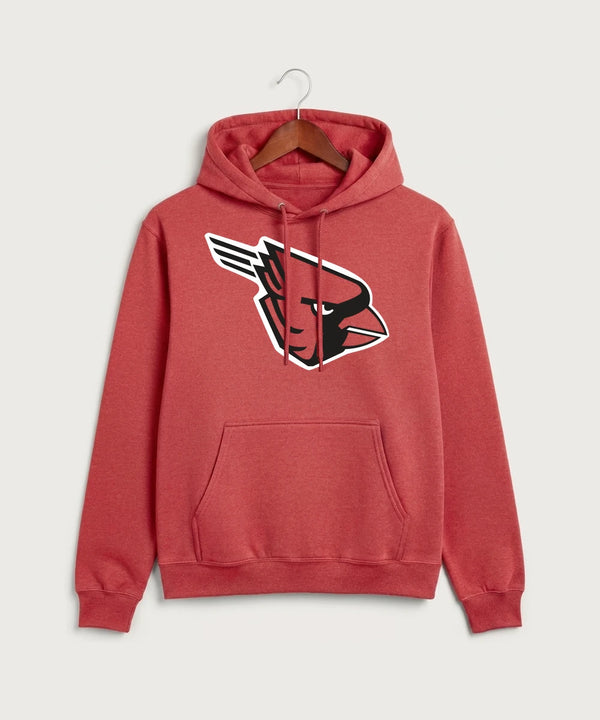 GF E2E Test 01 Wrestling - Heather Red Port & Co Core Fleece Pullover Hooded Sweatshirt. PC78H