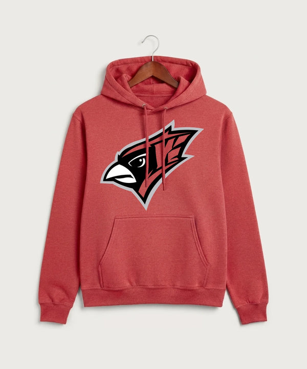 Willmar High School Winter Athletics Team Store - Heather Red Port & Co Core Fleece Pullover Hooded Sweatshirt. PC78H