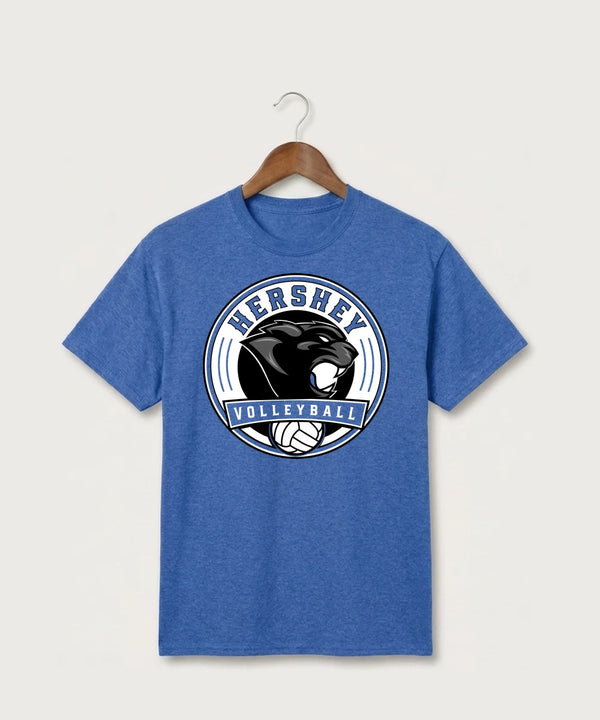Hershey High School Volleyball Team Store - Heather Royal Port & Co Core Cotton Tee. PC54