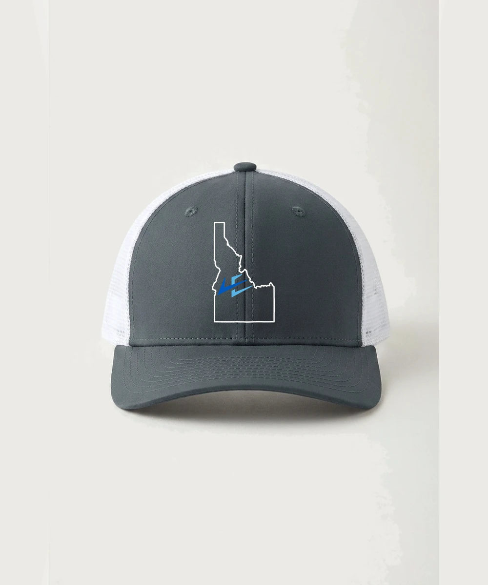 Leading Edge Idaho Team Store - Iron Grey/ White Sport-Tek Club Trucker Cap STC46