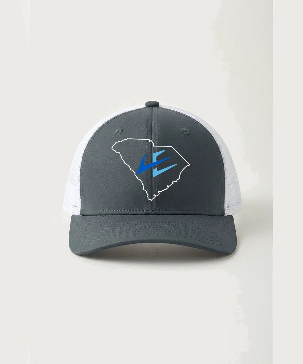 Leading Edge South Carolina Team Store - Iron Grey/ White Sport-Tek Club Trucker Cap STC46