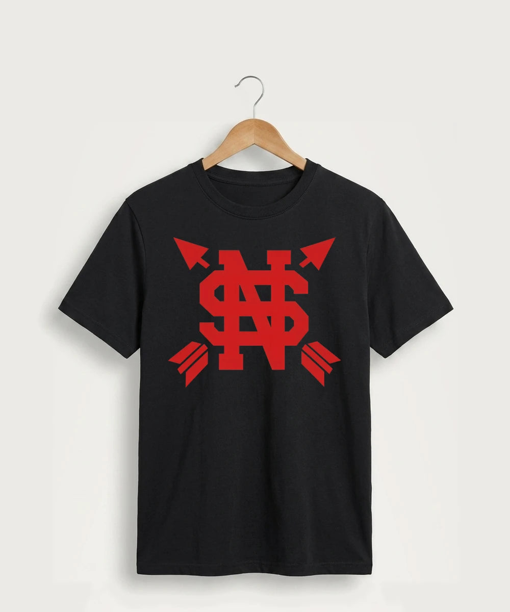Lancer Archer Club Archery Team Store - Jet Black Port & Co Core Cotton Tee. PC54