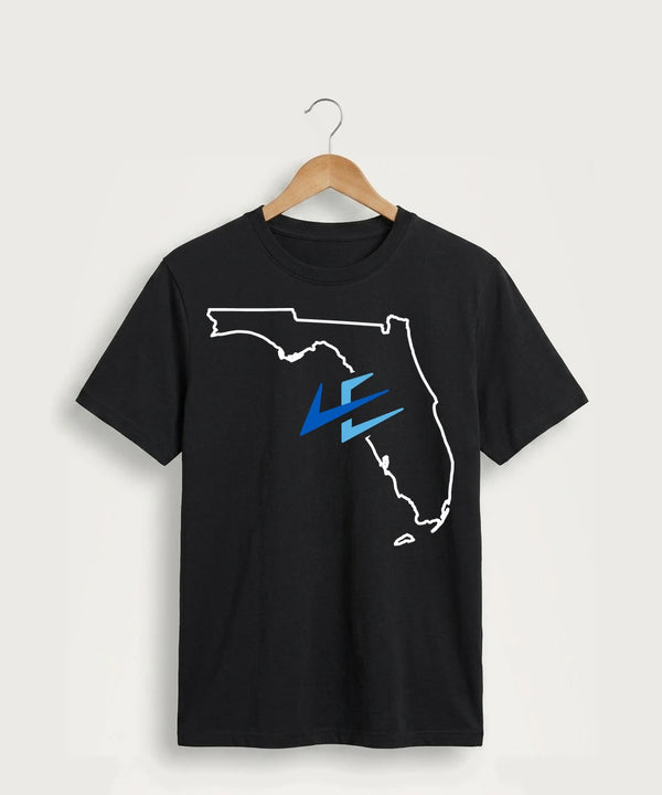 Leading Edge Florida Team Store - Jet Black Port & Co Core Cotton Tee. PC54