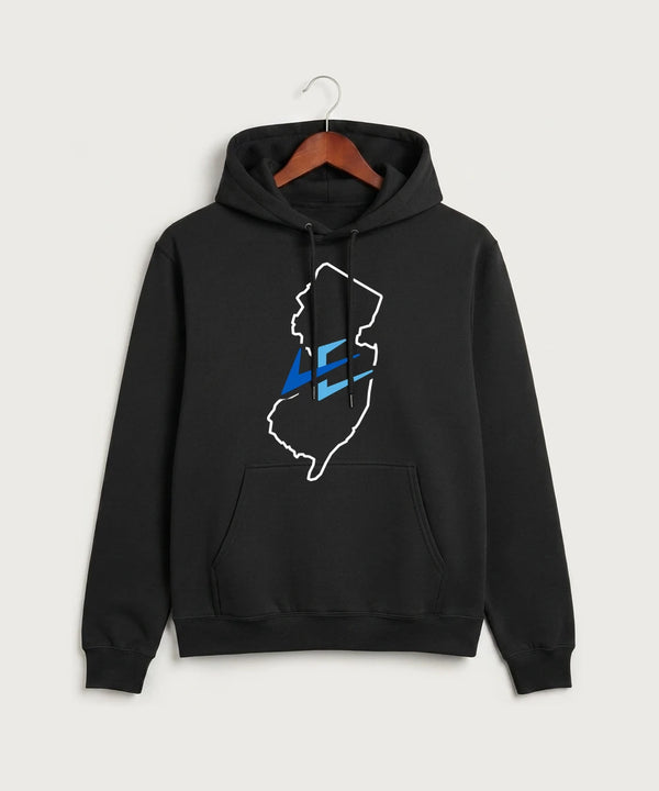 Leading Edge New Jersey Team Store - Jet Black Port & Co Core Fleece Pullover Hooded Sweatshirt. PC78H